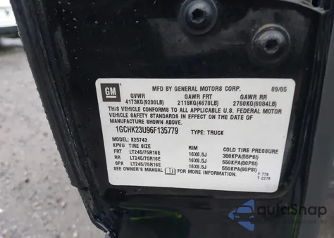 2006 Chevrolet Silverado 2500Hd Lt2 from USA, damaged, VIN 1GCHK23U96F135779